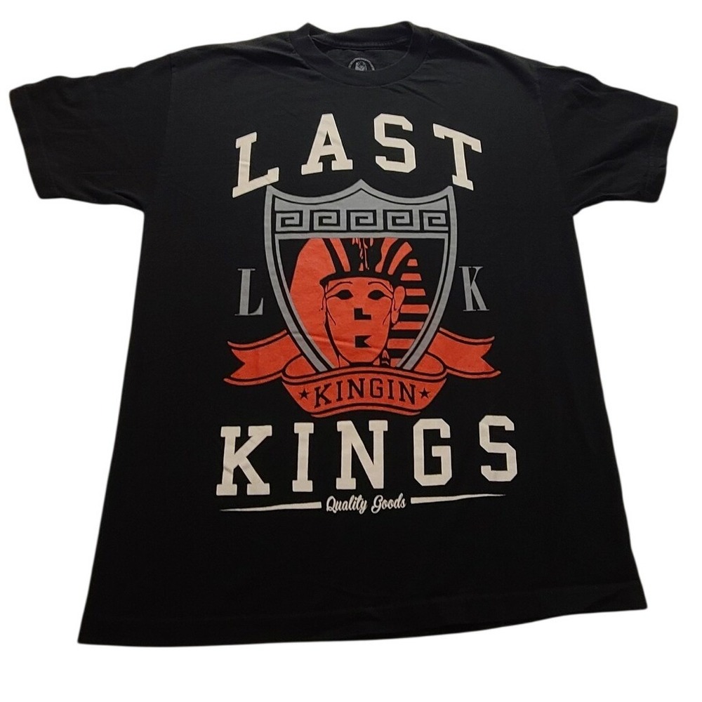 Last Kings Kingin Pharaoh Graphic T-Shirt Mens Large Black Streetwear‎ Tyga USA